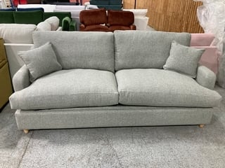 THE ATWORTH LARGE 4 SEATER SOFA BED IN LIGHT GREY FABRIC - RRP £1460: LOCATION - D3