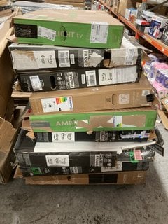 (COLLECTION ONLY) PALLET OF ASSORTED TVS - PCB BOARDS REMOVED - SPARES & REPAIRS TO INCLUDE TOSHIBA 50UF3D53DB 50" 4K HDR FIRE TV: LOCATION - A8