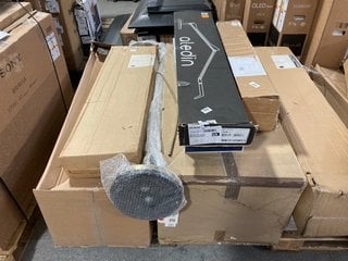 PALLET OF ASSORTED ITEMS TO INCLUDE JOHN LEWIS & PARTNERS LEVITY INTEGRATED LED UPLIGHTER FLOOR LAMP: LOCATION - B3