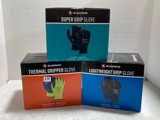 QTY OF BLACKROCK LIGHTWEIGHT GRIP GLOVES TO INCLUDE QTY OF BLACKROCK SUPER GRIP GLOVES & BLACKROCK THERMAL GRIPPER GLOVES: LOCATION - BR16