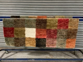 JOHN LEWIS & PARTNERS HAND KNOTTED JUTE BLANKET BOLD RUG IN MULTI SIZE: 170 X 240CM: LOCATION - A1