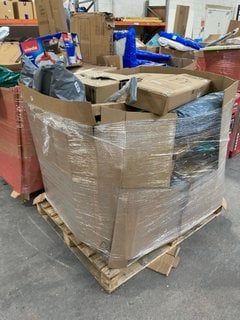 PALLET OF ASSORTED ITEMS TO INCLUDE NRS HEALTHCARE ELBOW CRUTCH WITH COMFY HANDLES: LOCATION - B7 (KERBSIDE PALLET DELIVERY)