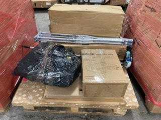 PALLET OF ASSORTED ITEMS TO INCLUDE OLARHIKE LUXURY AIR BED: LOCATION - B7 (KERBSIDE PALLET DELIVERY)