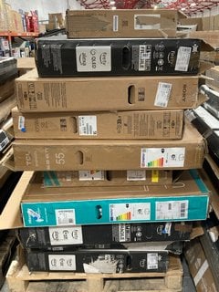 (COLLECTION ONLY) PALLET OF ASSORTED SPARES OR REPAIRS TVS ( MAINBOARD REMOVED ): LOCATION - B9