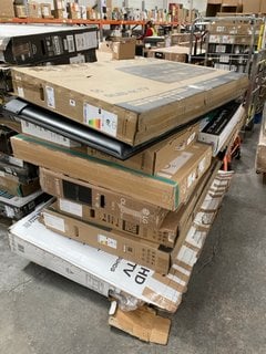 (COLLECTION ONLY) PALLET OF ASSORTED TVS - PCB BOARDS REMOVED - SPARES & REPAIRS TO INCLUDE TCL 55CF630KX7 55" QLED 4K TV: LOCATION - A5