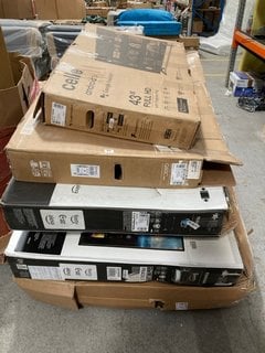 (COLLECTION ONLY) PALLET OF ASSORTED TVS - PCB BOARDS REMOVED - SPARES & REPAIRS TO INCLUDE TOSHIBA 55UF3D53DB 55" 4K HDR ALEXA FIRE TV: LOCATION - A6