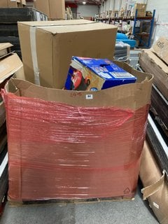 PALLET OF ASSORTED HOUSEHOLD ITEMS TO INCLUDE 2 X VILEDA MICROFIBRE MOP SETS: LOCATION - A6 (KERBSIDE PALLET DELIVERY)