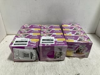 3 X PACKS OF 4 WHISKAS KITTEN POULTRY FEAST IN JELLY SACHETS - BBE 16/8/26: LOCATION - C5