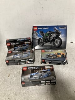 5 X LEGO SET ITEMS TO INCLUDE 3 X FAST & FURIOUS NISSAN SKYLINE LEGO SETS: LOCATION - WA4