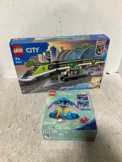 LEGO DISNEY STITCH FIGURE SET TO INCLUDE LEGO CITY TRAIN STATION SET: LOCATION - WA4