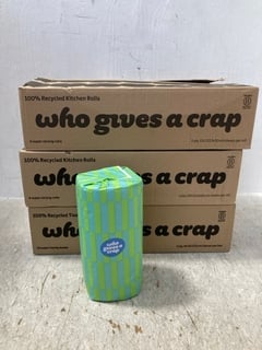 2 X BOXES OF WHO GIVES A C**P TOILET ROLLS TO ALSO INCLUDE BOX OF WHO GIVES A C**P TISSUES: LOCATION - C1