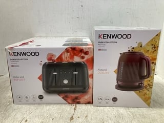 KENWOOD DAWN COLLECTION 4 SLICE TOASTER IN BLACK TO ALSO INCLUDE KENWOOD DUSK COLLECTION 1.7L KETTLE IN TWILIGHT PURPLE: LOCATION - C1