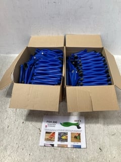 2 X BOXES OF FISH 200 SAFETY KNIVES IN BLUE - (PLEASE NOTE: 18+YEARS ONLY. ID MAY BE REQUIRED): LOCATION - C1