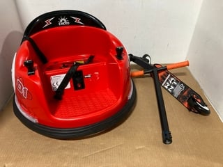 STUNTED RANT CHILDRENS STUNT SCOOTER IN ORANGE/BLACK TO ALSO INCLUDE E-MOTO 6V BUMPER BATTERY OPERATED RIDE ON CAR IN MULTI: LOCATION - WA7