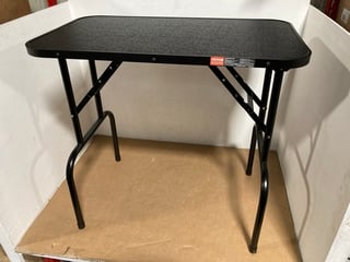 VEVOR PET GROOMING TABLE WITH FOLD AWAY LEGS IN BLACK: LOCATION - WA8