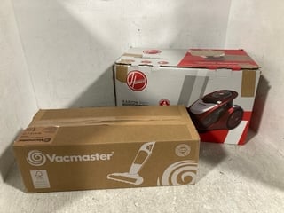 HOOVER XARION PRO CYLINDER VACUUM CLEANER IN RED TO ALSO INCLUDE VACMASTER JOEY COMPACT CORDLESS VACUUM CLEANER - MODEL: PVSD1801UK: LOCATION - WA10