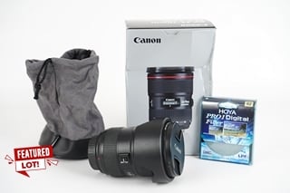 CANON EF 24-70MM F/2.8L 11 USM LENSE WITH CASE AND HOOD - RRP £1476.00: LOCATION - BOOTH