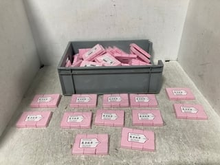 QTY OF RUIG STORE 300 PIECE LINT FREE WIPES FOR NAILS IN PINK: LOCATION - A12