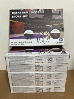 6 X YIMORE BASKETBALL HOOP SPORTS SETS IN RED - COMBINED RRP £162: LOCATION - A11