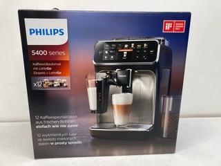 PHILIPS 5400 EP5446/70 BEAN TO CUP COFFEE MACHINE IN BLACK (SEALED) RRP £619.99: LOCATION - BOOTH