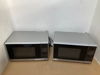 2 X JOHN LEWIS & PARTNERS 20 LITRE MICROWAVES IN SILVER - MODEL: JLSMWO08: LOCATION - A8