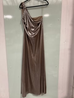 RALPH LAUREN ELZIRA SLEEVELESS GOWN IN SILVER- UK SIZE 18 - RRP £419.00: LOCATION - BOOTH