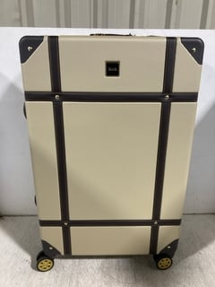 ROCK VINTAGE LARGE SUITCASE IN GOLD - RRP £135: LOCATION - A3