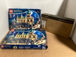 2 X LEGO HARRY POTTER HOGWARTS CHAMBER OF SECRETS SETS - MODEL: 76389 TO ALSO INCLUDE HY-PRO 20 INCH TABLE TOP FOOTBALL GAME: LOCATION - A1