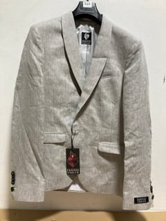 TWISTED TAILOR MENS CLAREMONT LINEN JACKET IN STONE UK SIZE 40 RRP £160: LOCATION - B3