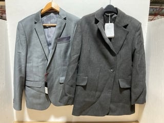 VENTUNO 21 MENS SUIT JACKET IN GREY UK SIZE 38S TO INCLUDE & OTHER STORIES LADIES JACKIE BLAZER IN DARK GREY UK SIZE 34: LOCATION - B3