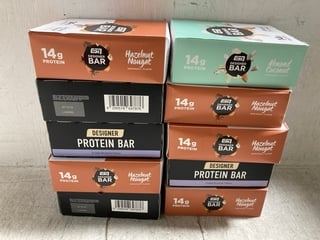 QTY OF FOOD ITEMS TO INCLUDE ESN DESIGNER FUDGE BROWNIE FLAVOUR PROTEIN BARS - BBE 23/12/24: LOCATION - WA1