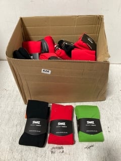 QTY OF SWAZ FOOTBALL SOCKS IN VARIOUS SIZES & COLOURS: LOCATION - B9