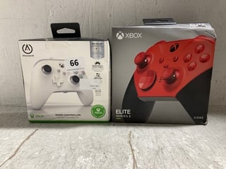 POWERA XBOX WIRED CONTROLLER IN WHITE TO INCLUDE XBOX ELITE 2 RED CONTROLLER: LOCATION - WA2