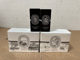 2 X DIPTYQUE PARIS 5.2OZ PERFUMED SOAPS TO ALSO INCLUDE 2 X DIPTYQUE ORPHEON EAU DE PARFUM SAMPLES: LOCATION - B15