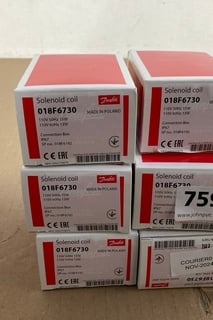 6 X DANFOSS 0128F6730 SOLENOID COILS: LOCATION - B17