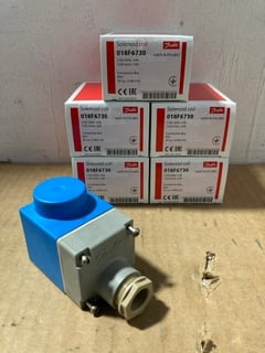 6 X DANFOSS 018F6730 SOLENOID COILS: LOCATION - C14