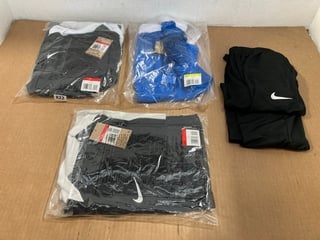 4 X ASSORTED WOMENS NIKE CLOTHING IN VARIOUS SIZES TO INCLUDE DRI-FIT PARK 20 KNIT PANTS IN BLACK - SIZE UK SMALL: LOCATION - C14