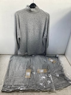 4 X SOYACONCEPT WOMENS HIGH NECK COTTON SWEATERS IN GREY IN VARIOUS SIZES - COMBINED RRP £160: LOCATION - C13