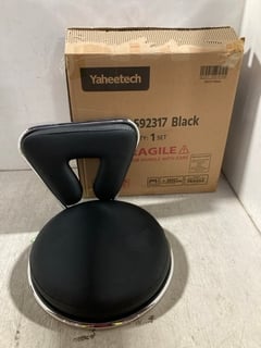 YAHEETECH ROLLING SWIVEL SALON STOOL IN BLACK: LOCATION - C11