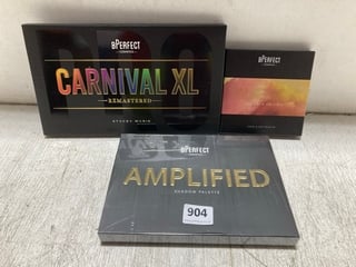 3 X ASSORTED MAKEUP PALETTES TO INCLUDE BPERFECT X STACEY MARIE CARNIVAL XL PRO REMASTERED MAKEUP PALETTE: LOCATION - C10