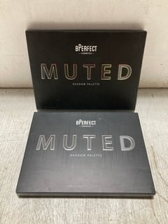 2 X BPERFECT MUTED FULL & MINI MAKEUP EYESHADOW PALETTES: LOCATION - C10