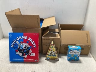 3 X BOXES OF ASSORTED BOARD & CARD GAMES TO INCLUDE BOX OF MINI-GAME PARTY BOARD GAME: LOCATION - C10