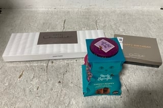 3 X CHOCOLATE ITEMS TO INCLUDE HOTEL CHOCOLAT HAPPY BIRTHDAY COLLECTION - BBE 02/25: LOCATION - WA4