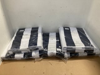 5 X WASHINGTON BEACH/POOL TOWELS IN NAVY/WHITE STRIPE: LOCATION - C6