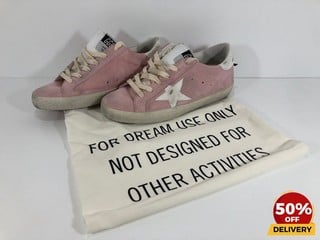 GOLDEN GOOSE DELUXE BRAND WOMEN'S SUPERSTAR SUEDE TRAINERS IN BABY PINK/WHITE - UK 3 - RRP £370: LOCATION - LUX