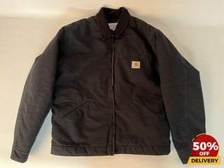 CARHARTT WIP OG DETROIT JACKET IN BLACK AGED CANVAS SIZE L RRP £230