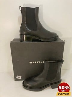 WHISTLES WOMEN'S RUE CHELSEA BOOTS - BLACK IN UK 6 - RRP £175: LOCATION - LUX