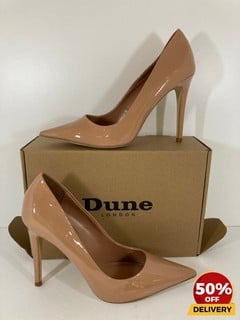 DUNE WOMEN'S AMARETTO PATENT COURT SHOES IN CAMEL -UK 7 - RRP £85: LOCATION - LUX