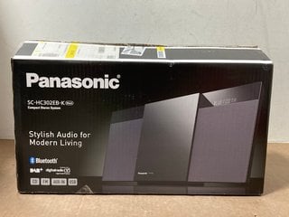 PANASONIC BLUETOOTH FLAT PANEL HI-FI SYSTEM IN BLACK - MODEL: SC-HC302EB-K - RRP:£169: LOCATION - A1