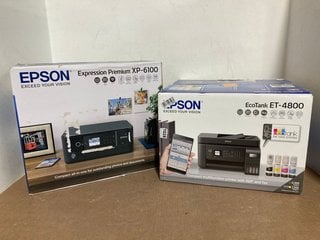 EPSON ECOTANK ET-4800 WIRELESS PRINTER IN BLACK TO INCLUDE EPSON EXPRESSION PREMIUM XP-6100 WIRELESS PRINTER IN BLACK: LOCATION - BR1